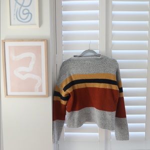 Roolee color block stripe sweater